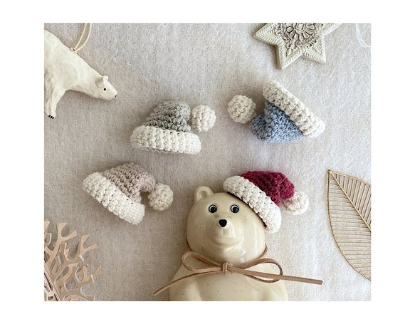 しろくま貯金箱 三角帽子 綿 お着替え クリスマス 北欧 その他