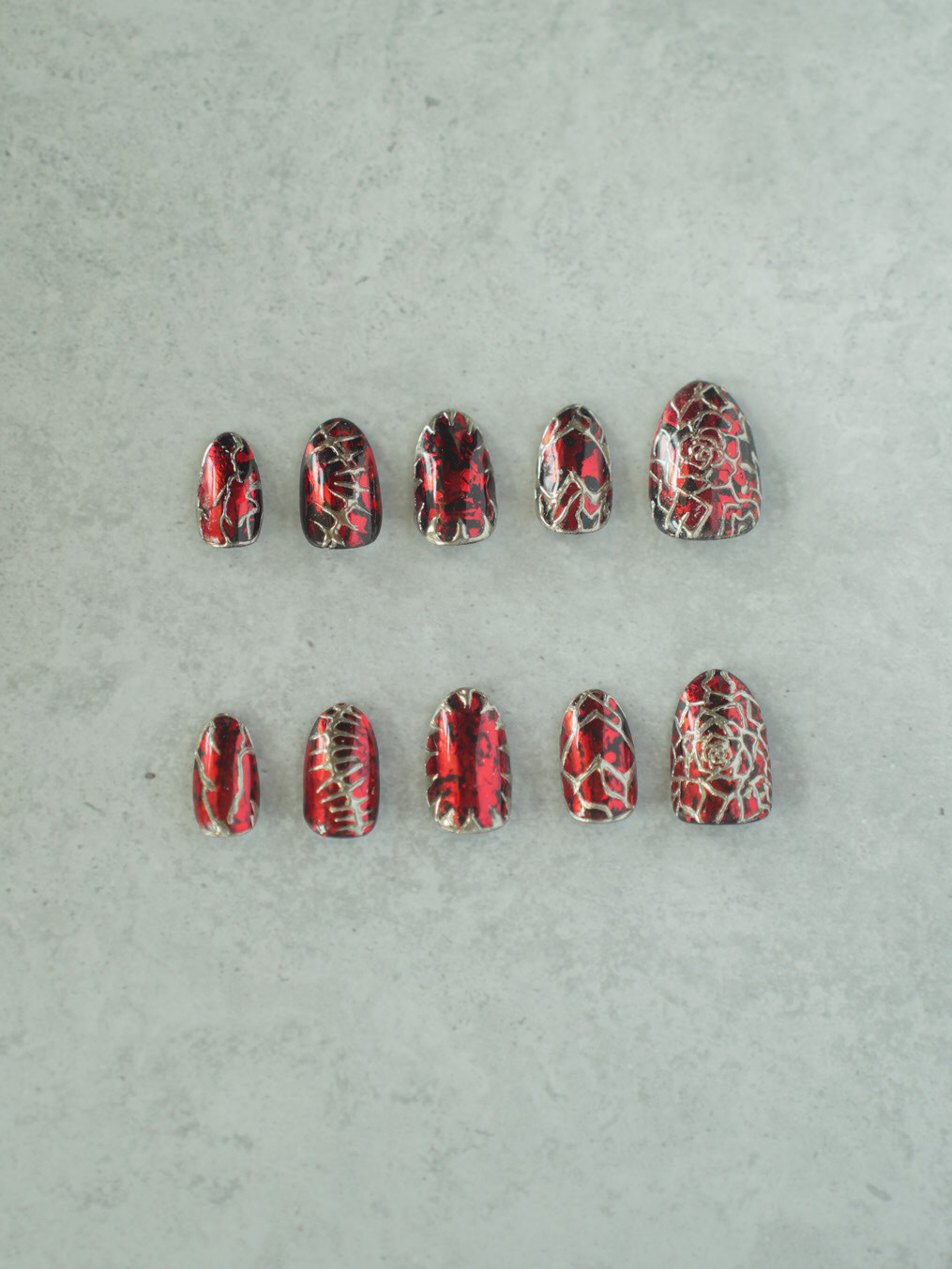 ネイルチップ／Blood Rose