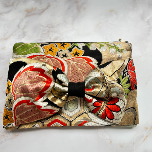 クラッチバッグ ハンドバッグ 着物帯 着物帯リメイク ウエディング