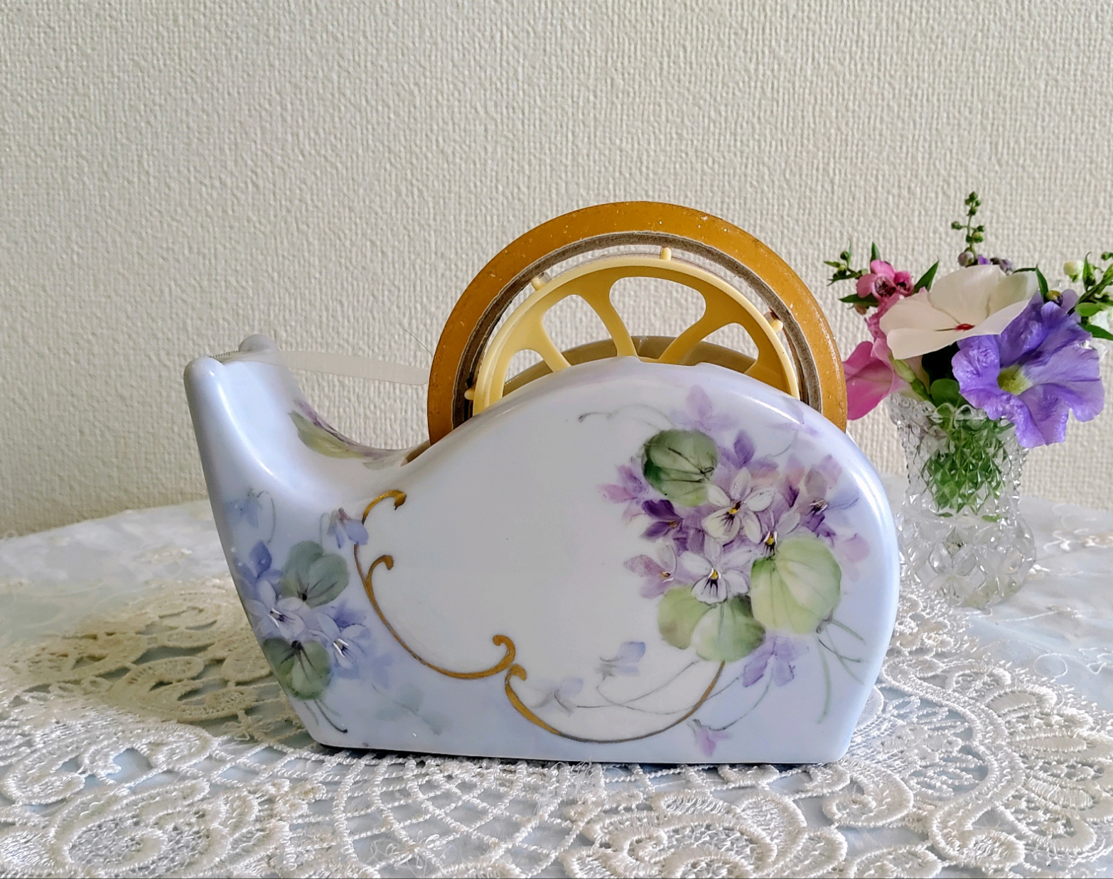 ♡セロテープカッター台（スミレ）