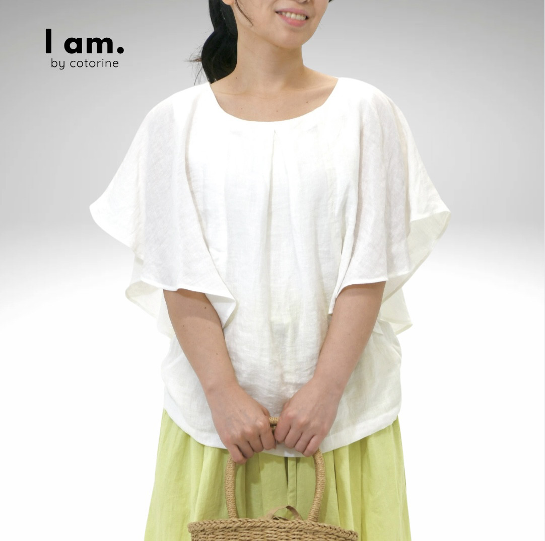 ベルギーリネンのバタフライスリーブ（選べる27色）