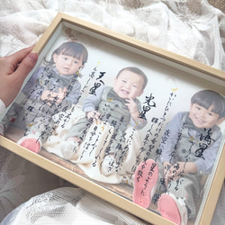 【命名書】名前に込めた想いを詩にして｜やさしく紡ぐ一枚（色紙サイズ）4人分 命名書】名前に込めた想いを詩にして｜やさしく紡ぐ一枚（色紙