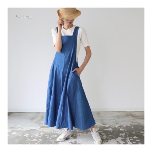 岡山県児島デニムジャンパースカートボリュームいっぱい8オンスソフト