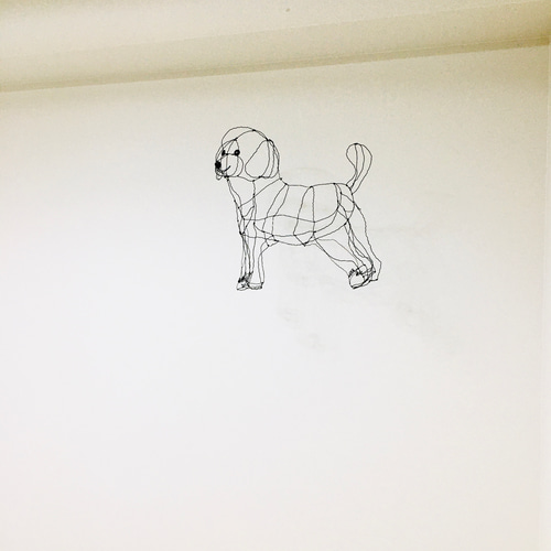 トイプードル　犬　/ ワイヤーアート　ワイヤークラフト ワイヤークラフト welcome トイプードル ワイヤーアート｜Yahoo