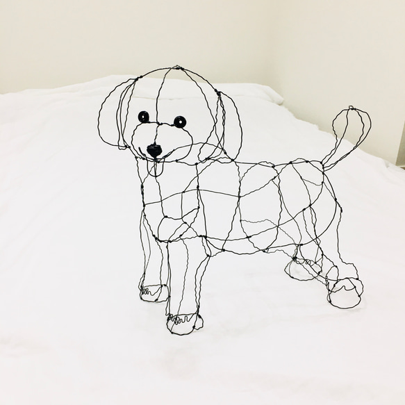 トイプードル　犬　/ ワイヤーアート　ワイヤークラフト 犬 トイプードル ワイヤークラフト ワイヤーアート - たゆとう