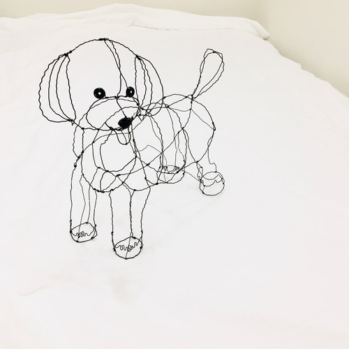 ワイヤーアート 犬 トイプードル 立体・オブジェ 玄米おむすび 通販