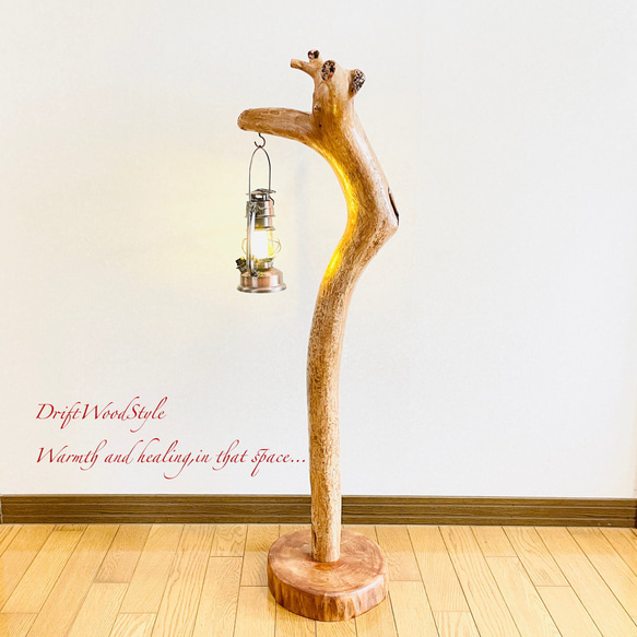 流木インテリア 芸術的な造形が美しい流木スタンド ランタンやエアプラントを飾れる置物 北欧 照明 N94 9枚目の画像
