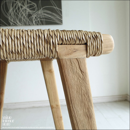 チーク無垢材 バースツールVre/N ハイスツール ハイチェア 椅子 カフェ