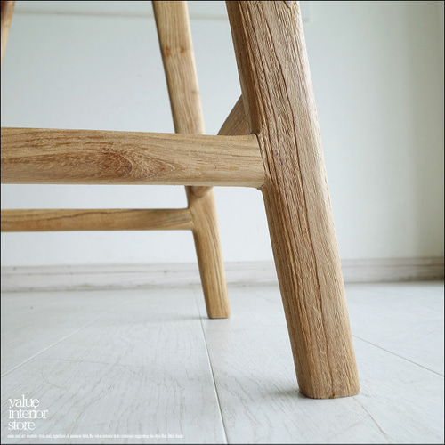 チーク無垢材 バースツールVre/N ハイスツール ハイチェア 椅子 カフェ