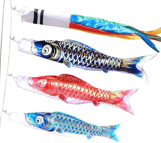 【完売に目指せ半額】鯉のぼり こいのぼり 光鱗鯉 3mフルセット 金箔 ベランダ用 鯉3匹