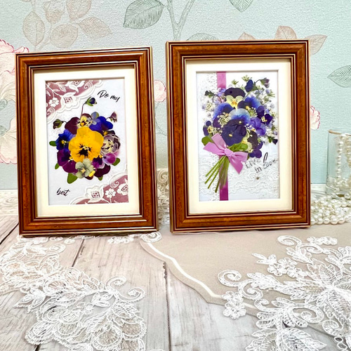押し花アート額2点おまとめ 押し花アート額2点おまとめ 押し花アート額2点おまとめ 押し花アート額