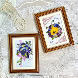 重厚な気品あふれる押し花アート額 05 その他アート 神戸六甲 優花