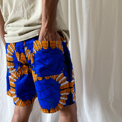 アフリカンバティックアフリカ布ハンドメイドパンツ アフリカ布 ワイドパンツ フレアパンツ アフリカンバティック