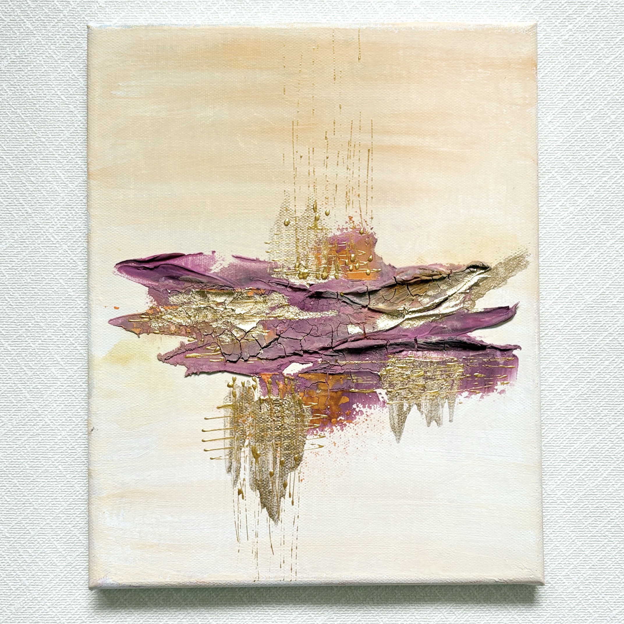 夕焼け色の街　テクスチャーアート