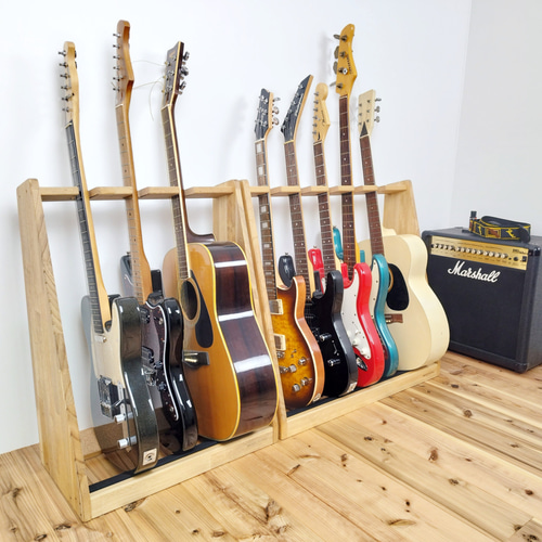 WOODWORKS ギタースタンド 3本掛 エレキギター・ベース用木製