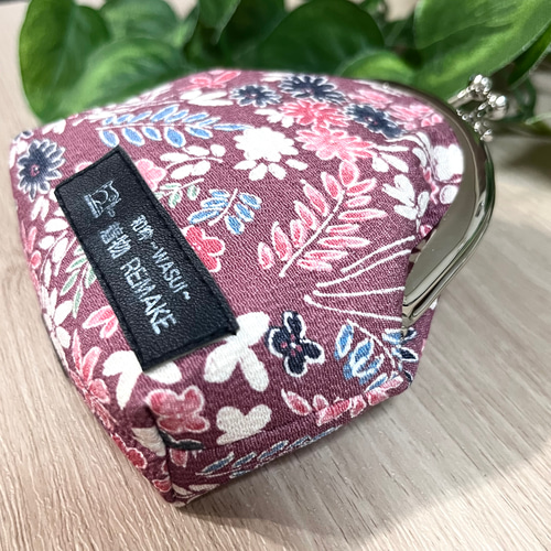 がま口 着物リメイク ハンドメイド 和雑貨 小物入れ 丸型金具 03