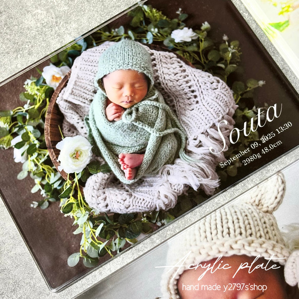 アクリルフォトプレート｜フォトパネル｜アクリル印刷｜敬老の日｜出産祝｜記念｜内祝｜七五三｜wedding｜家族写真 7枚目の画像