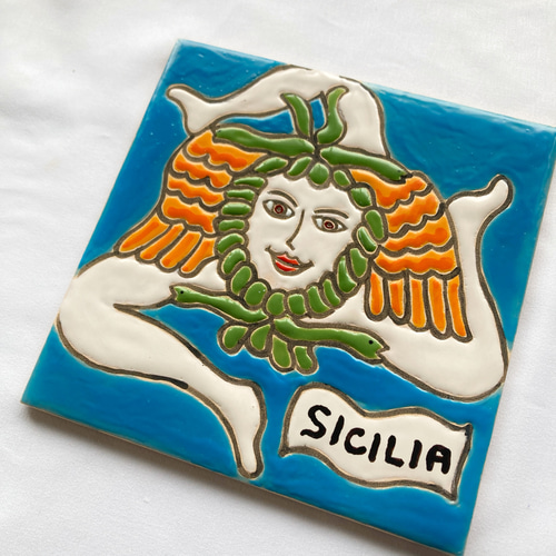 タイル画 トリナクリア シチリア 15cm角 PSL011 ウォールデコ DIY