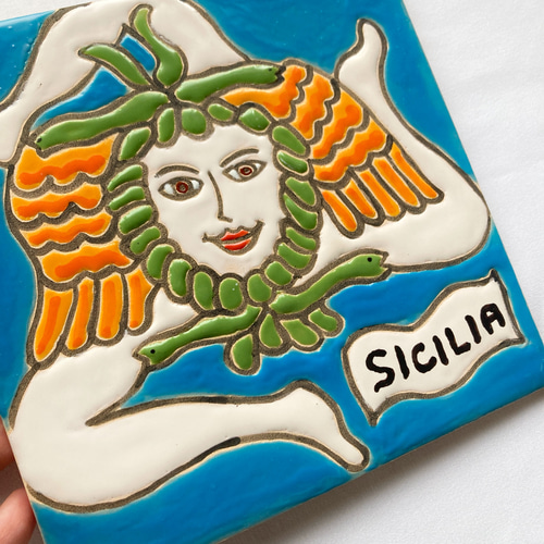 タイル画 トリナクリア シチリア 15cm角 PSL011 ウォールデコ DIY