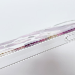 【紫陽花2025】　押し花スマホケース　iphoneケース ソフトケース　手帳型ケース　全機種対応　スマホケース　ピンク 10枚目の画像