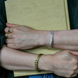 Vintage style braided bangle / 四つ編みバングル　シルバー925・真鍮/送料無料 16枚目の画像