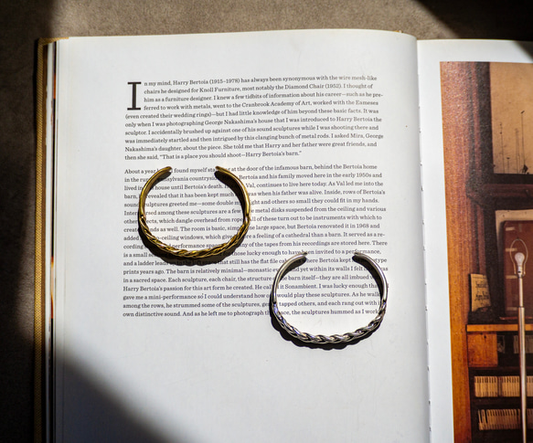 Vintage style braided bangle / 四つ編みバングル　シルバー925・真鍮/送料無料 12枚目の画像