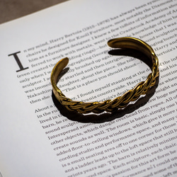 Vintage style braided bangle / 四つ編みバングル　シルバー925・真鍮/送料無料 4枚目の画像