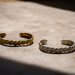 Vintage style braided bangle / 四つ編みバングル　シルバー925・真鍮/送料無料 11枚目の画像