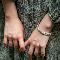 Vintage style braided bangle / 四つ編みバングル　シルバー925・真鍮/送料無料 14枚目の画像