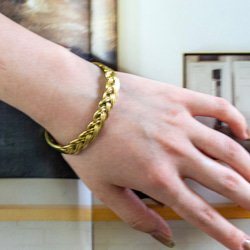 Vintage style braided bangle / 四つ編みバングル　シルバー925・真鍮/送料無料 8枚目の画像