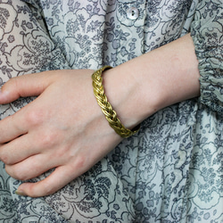 Vintage style braided bangle / 四つ編みバングル　シルバー925・真鍮/送料無料 13枚目の画像