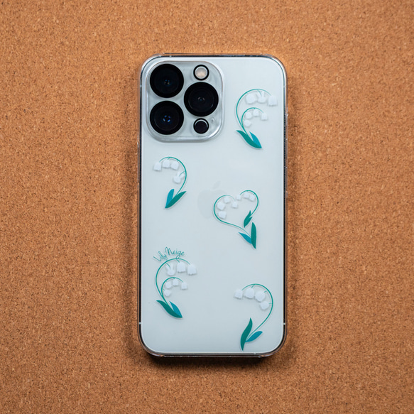 スマホケース すずらん　スズラン　うさぎ　スズランスマホケース　スマホカバー　android　軽量 3枚目の画像
