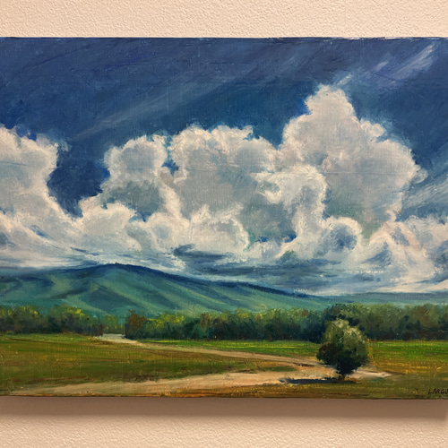 雨の雫　ハンドメイドパステル画　絵画アート原画 初心者のためのパステルアート通信講座】簡単かわいい雨のしずく
