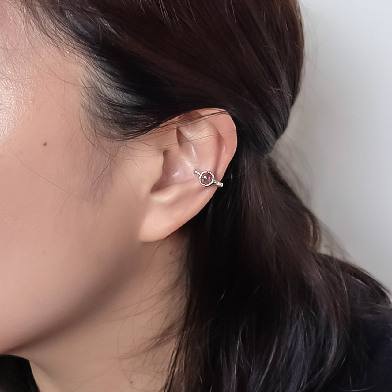 rhodolite　ear cuff【Silver925】