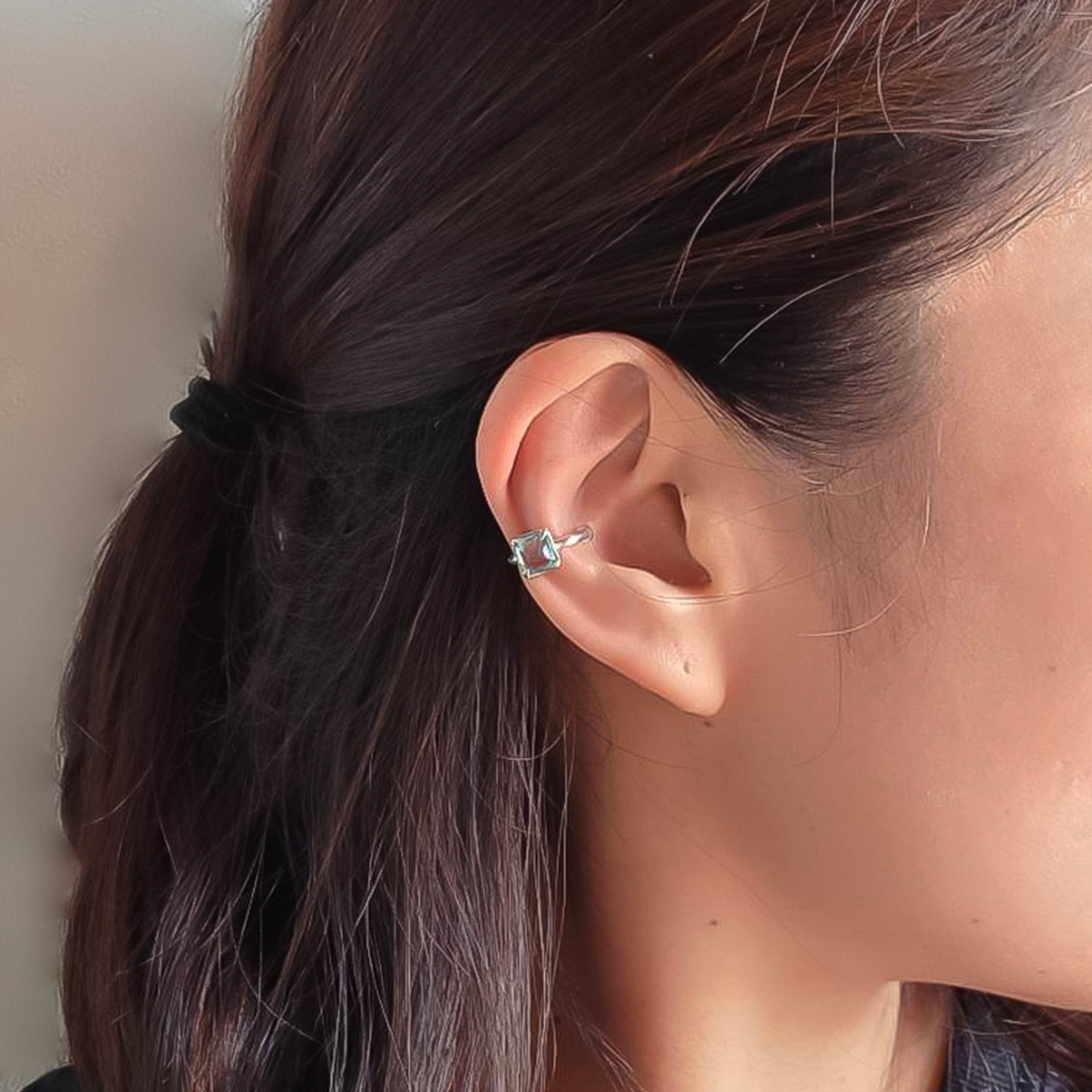 blue topaz　ear cuff【Silver925】