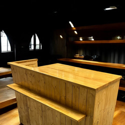 店舗什器シリーズ】 「木のぬくもりカウンター レジカウンターBar