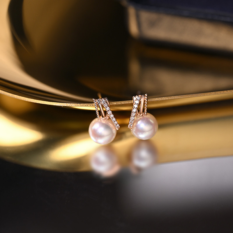 [ヘイズジュエリー] Wutongying Design 18Kローズゴールド ダイヤモンド装飾 シンプル通勤用 日本製オーロラ