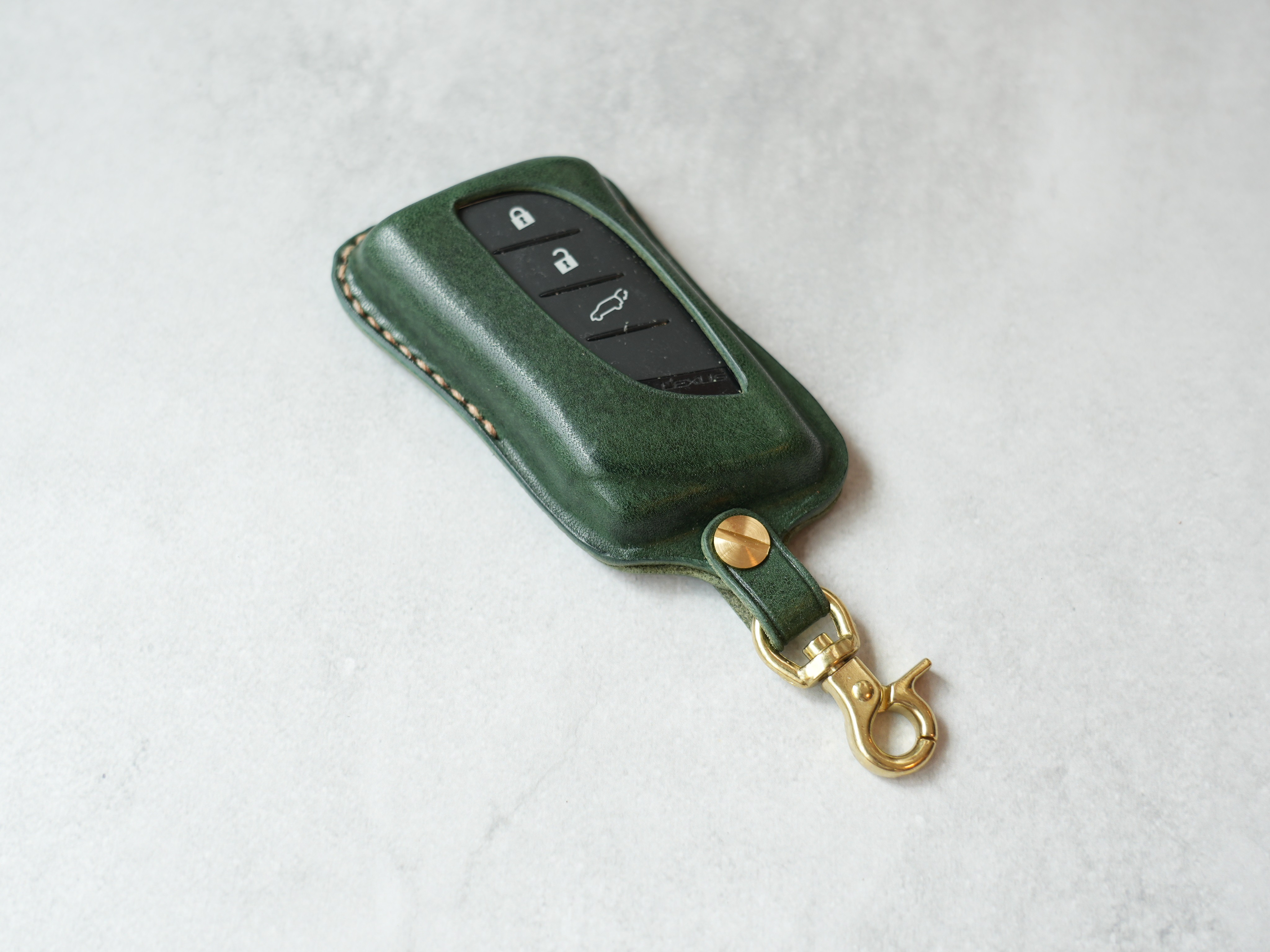 LEXUS　スマートキーカバーⅡ　栃木レザー【名入れ無料・選べる革とステッチ】手縫い・本革　キーケース　レクサス