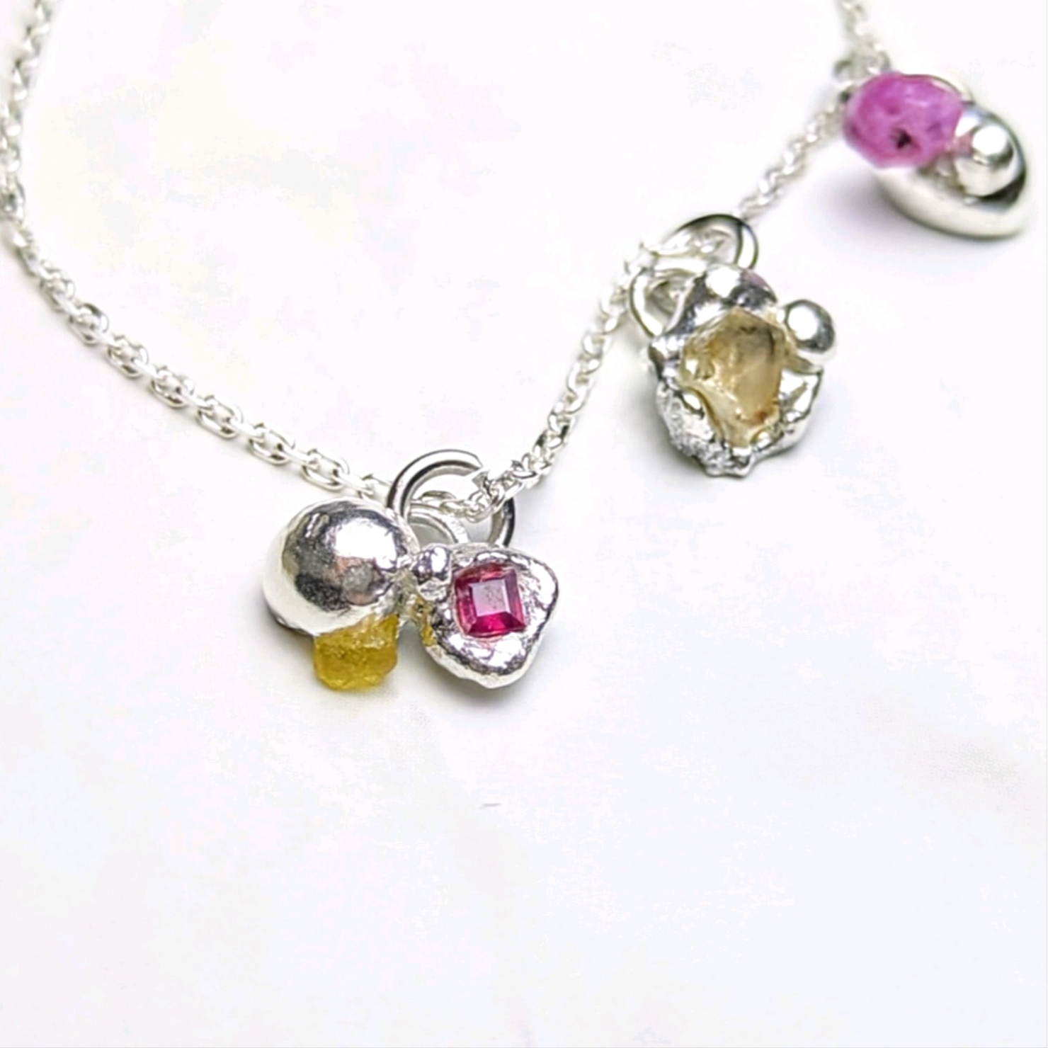 【1点物】「きらめく記憶。」 #4 原石  一粒ネックレス