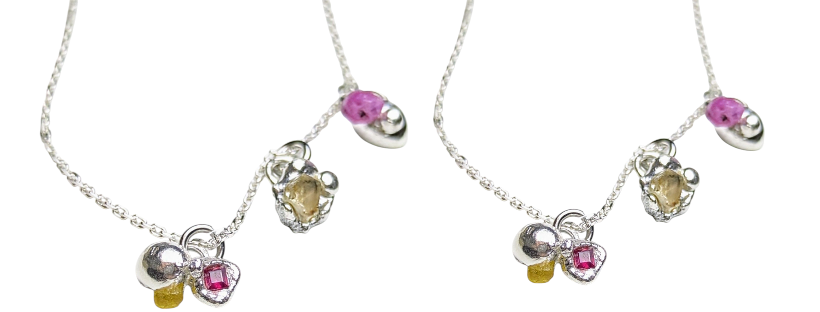 【1点物】「きらめく記憶。」 #5 原石  一粒ネックレス