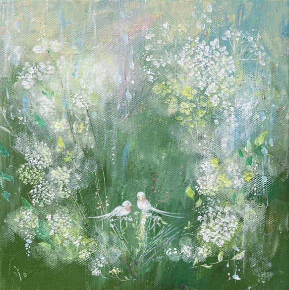 硝子の雨と白い旅人 絵画 まみ郎_rohan.art 通販 19461928｜Creema