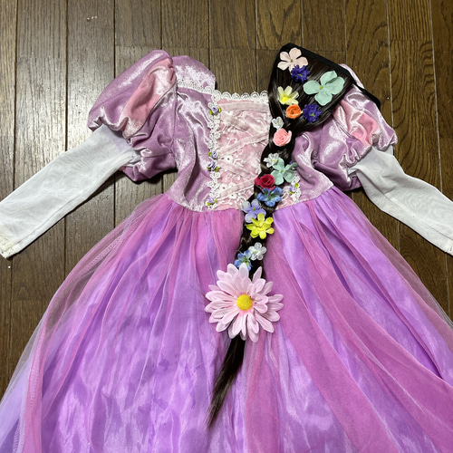 フラワーウィッグ プリンセス付け毛 なりきりプリンセス