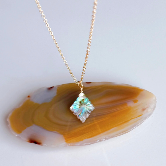 アバロンシェル × クリスタル 水晶 フィンランド オーロラカラー