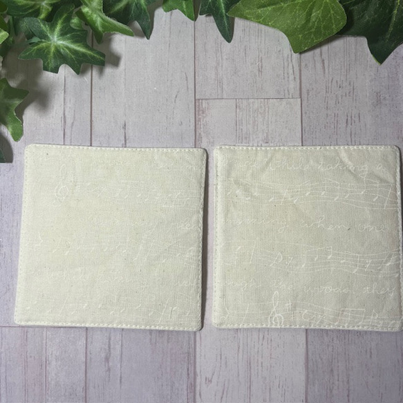 夏のハワイアンペアコースター　現品　送料込み 3枚目の画像