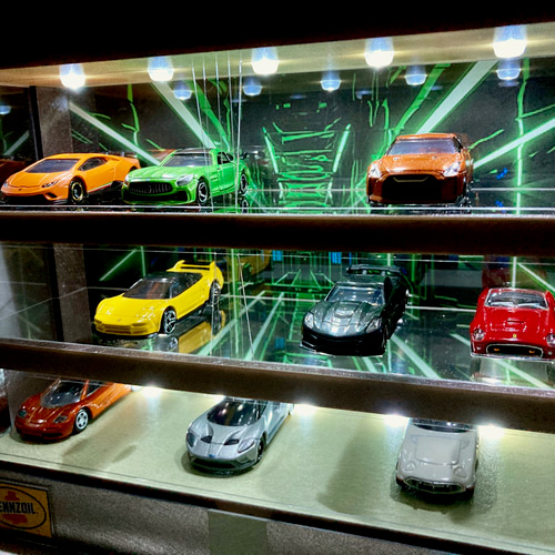 1/64展示21台可・サイバーパンクVr2・ディスプレーBOX・LED照明