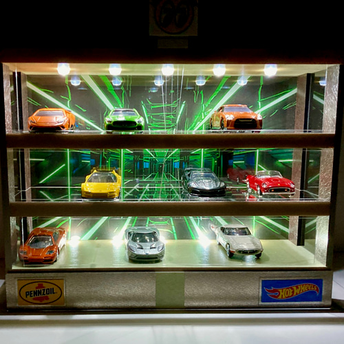 1/64展示21台可・サイバーパンクVr2・ディスプレーBOX・LED照明