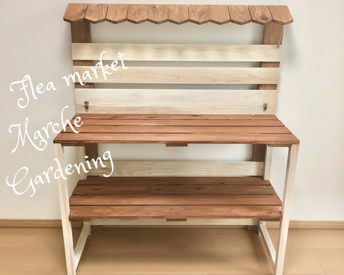 ghana_made/オーダー品/イベント什器/折りたたみ什器/多段ラック 折りたたみ式 マルシェ什器｜イベント出店 ディスプレイ棚｜木製