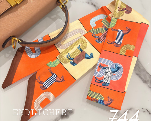 リボンスカーフ バッグスカーフ バッグチャーム744＃ スカーフ