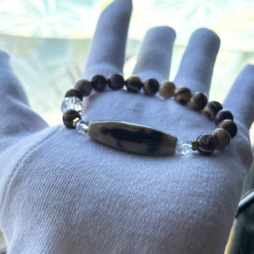 如意観音天珠ブレスレット フルオーダーメイド 制作例 No.231 「 S様 ✻ 如意観音天珠、線