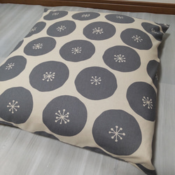 座布団カバー　わたげ　グレー 2枚目の画像